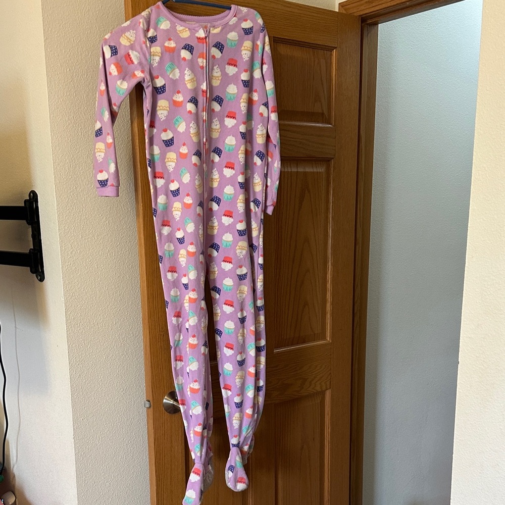 Carter's Purple Cupcake Print Footie Pajama